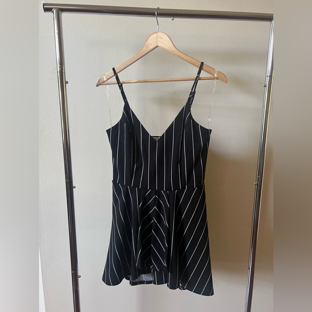 Skort Romper in Black and White (NWT)
